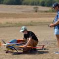 Jase en préparation pour un vol avec l'avion de notre champion du monde F3A