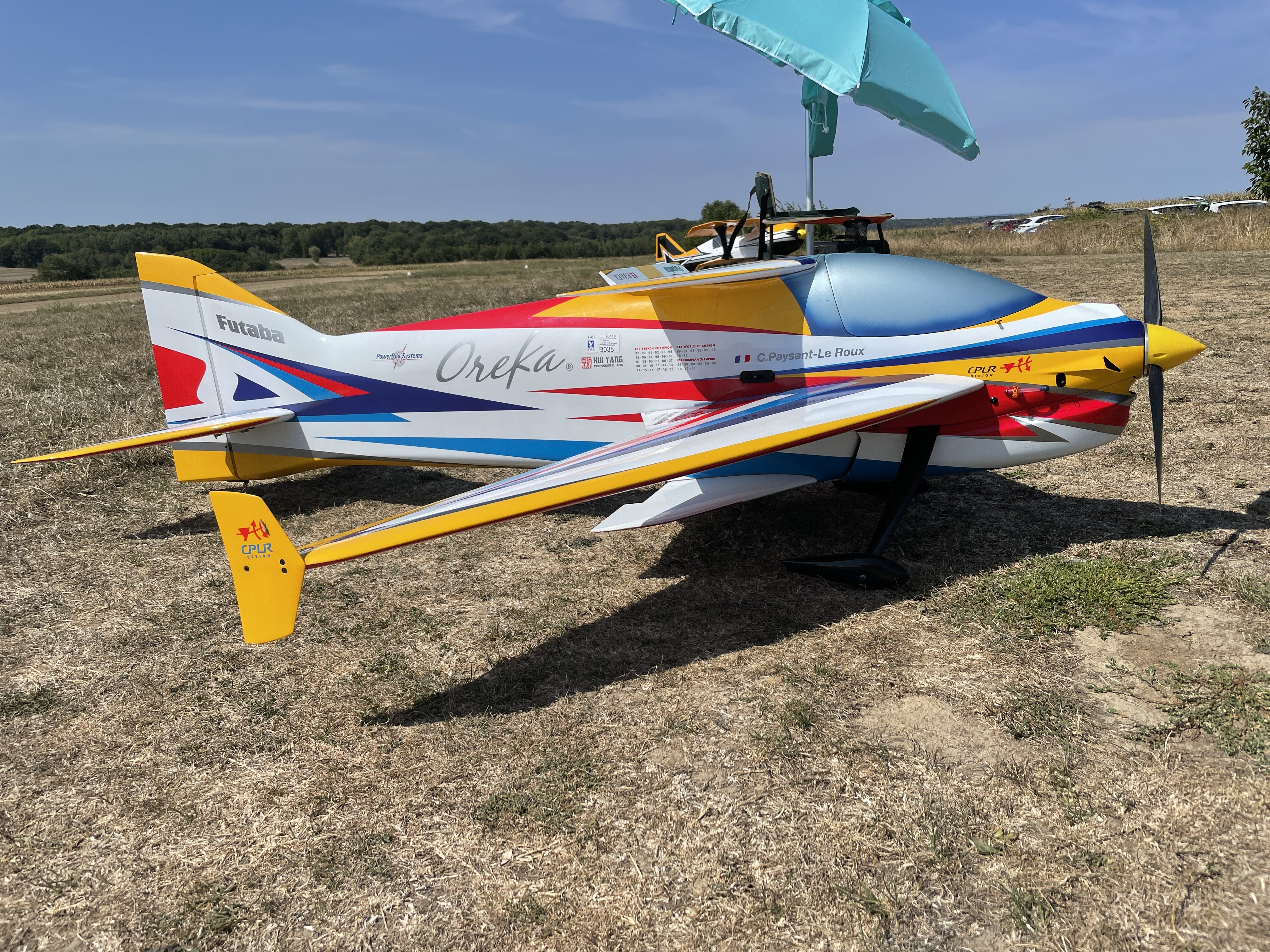 L'avion familial de Antonin ( Fils de Christophe ) avec déjà de belles victoires .